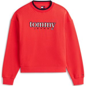 Tommy Jeans Sweatshirt  knalrood / zwart / wit