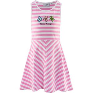 happy girls Jurk  rosa / wit