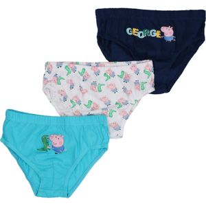 Peppa Pig Onderbroek 'George & Dino'  navy / hemelsblauw / wit