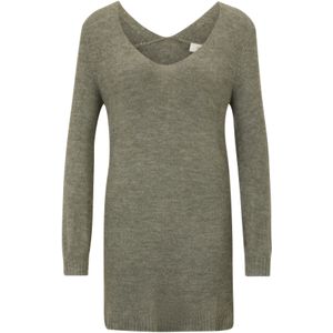 JDY Petite Gebreide jurk 'JDYELANORA'  olijfgroen