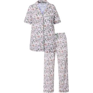 Ulla Popken Pyjama  gemengde kleuren / zalm roze / wit