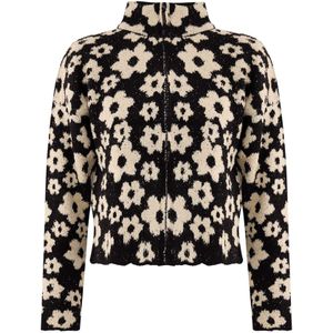 Trendyol Gebreid vest  zwart / wolwit