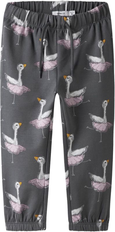 NAME IT Broek  donkergrijs / mauve / wit