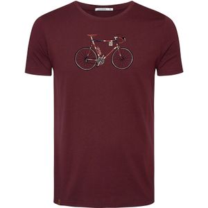 GREENBOMB Shirt 'Bike Jack'  bessen / zwart / wit