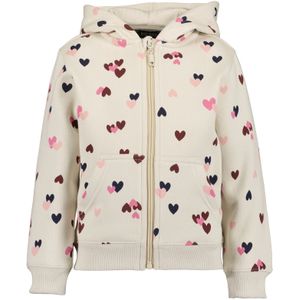 BLUE SEVEN Sweatvest  crème / navy / oudroze / karmijnrood