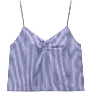 Pull&Bear Top  saffier / grijs / wit