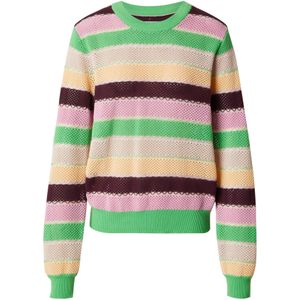 NÜMPH Trui 'NUMIVA'  geel / lichtgroen / rosa / bourgogne