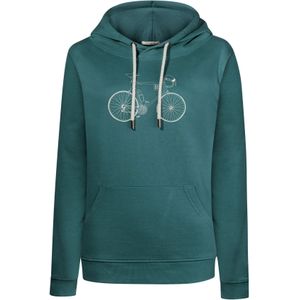 GREENBOMB Sweatshirt 'Bike Classic'  smaragd / wit