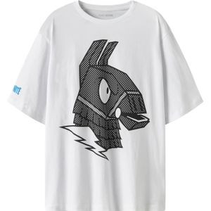 TWO SOON Shirt 'Fortnite'  zwart / wit