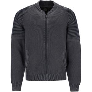 Hajo - Sweatjack - Heren - Casual Stijl - Ronde Hals - Geribde Boorden