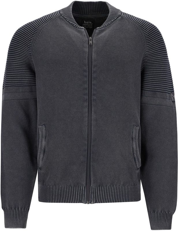 Hajo - Sweatjack - Heren - Casual Stijl - Ronde Hals - Geribde Boorden