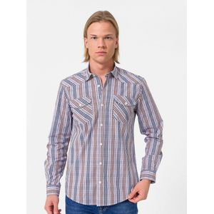 By Diess Collection Overhemd  navy / bruin / grijs