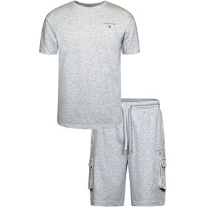 SikSilk Shirt  grijs gemêleerd / zwart