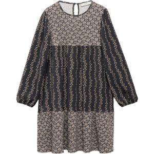 MANGO KIDS Jurk 'Boheme'  crème / lichtbruin / antraciet