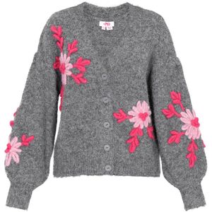 MYMO Oversized vest  grey denim / pink / rosa