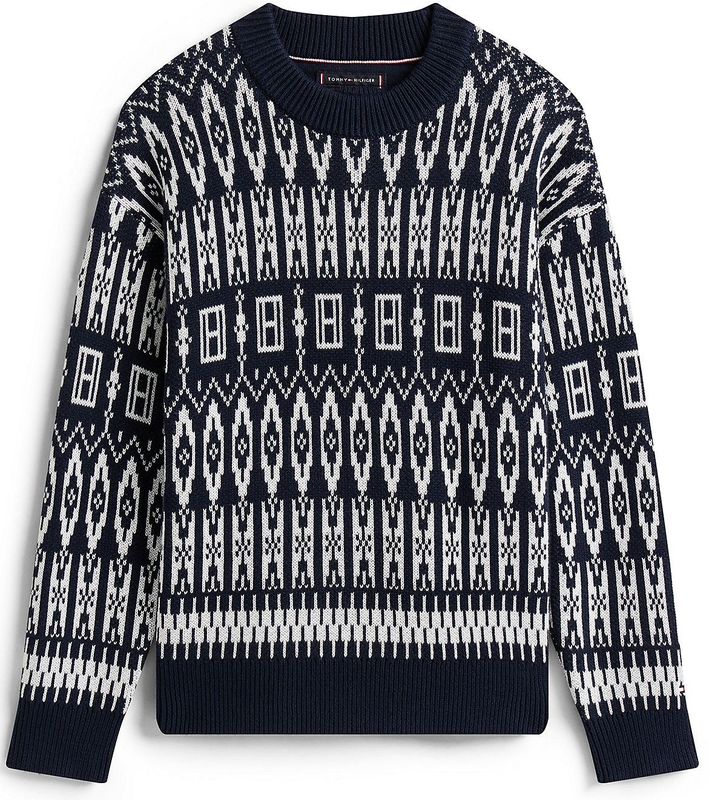 TOMMY HILFIGER - Trui - Nachtblauw - Knitwear - Lange Mouw