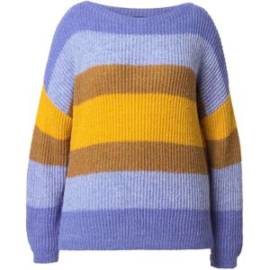 Ulla Popken Trui  blauw / lichtblauw / bruin / geel
