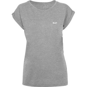 F4NT4STIC Shirt 'Slay'  grijs / wit