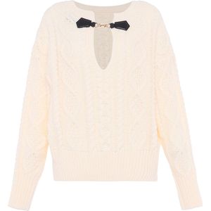 faina Trui  goud / zwart / wolwit