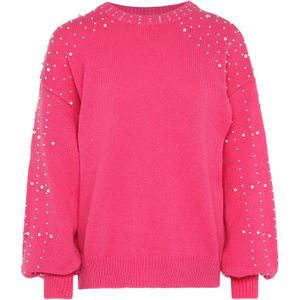 faina Trui  framboos / parelwit