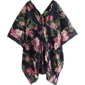 Next Kimono  navy / groen / rosa