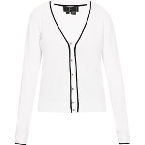 faina Gebreid vest  zwart / offwhite