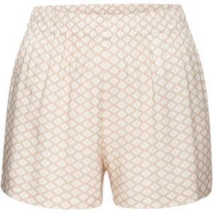 Lascana - Pyjamashort - Beige/wit gedessineerd - Edel Alloverpatroon
