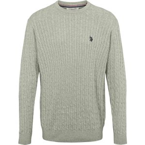 U.S. POLO ASSN. Trui 'Mads'  grijs gemêleerd / zwart