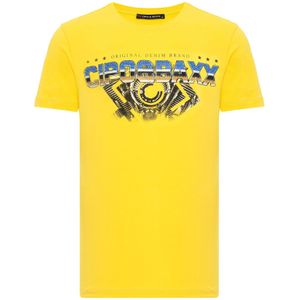CIPO & BAXX Shirt  blauw / geel / zwart