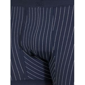 zd ZERO DEFECTS Boxershorts 'Helios prinstriped fly front boxer'  navy