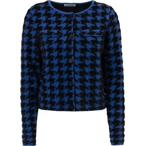 Influencer Gebreid vest  kobaltblauw