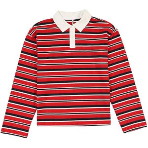 ONLY - KOGRuby - T-shirt - Knalrood/Zwart/Wit - Lange Mouw