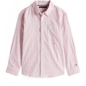 TOMMY HILFIGER Overhemd  rosa / zwart / wit
