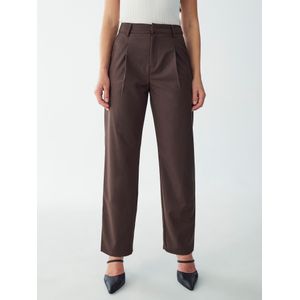 Willa Bandplooibroek 'FREYA'  mokka