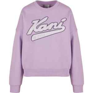 Karl Kani Sweatshirt 'Varsity Palm'  lila / zwart / wit