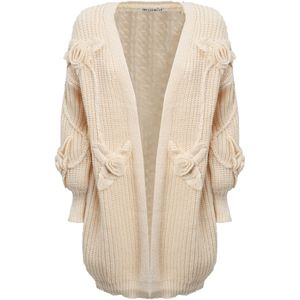Influencer Gebreid vest  crème