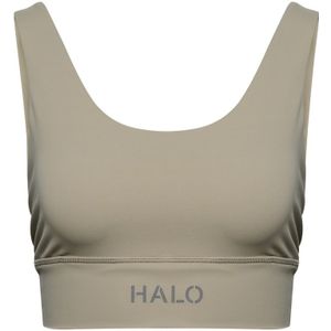 HALO Sporttop  donkerbeige / donkergrijs