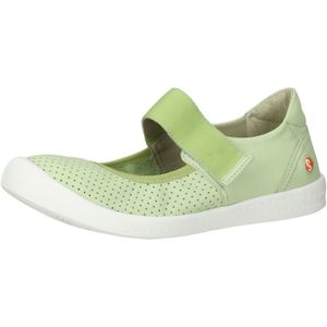 Softinos Ballerina met riempjes  lichtgroen / rood / wit