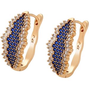 faina Oorbellen  navy / rose-goud / transparant