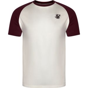 SikSilk Shirt  bourgogne / zwart / wit