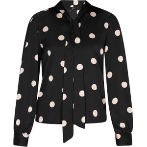 faina Blouse  lichtbeige / zwart