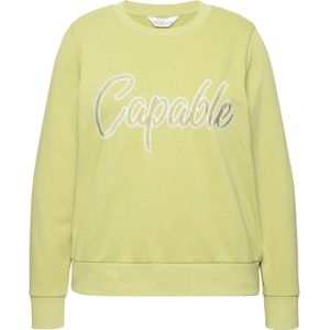 Studio Untold Sweatshirt  limoen / wit