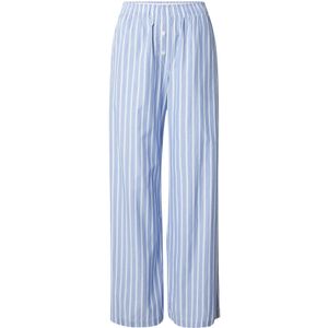 Monki Broek  lichtblauw / wit