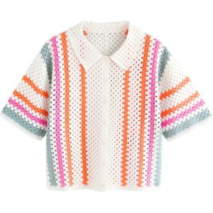 Next Blouse  blauw / pink / rood / wit