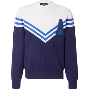 La Martina Trui  navy / royal blue/koningsblauw / wit