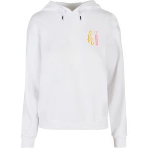 Merchcode Sweatshirt 'Wording - Hi'  oranje / wit