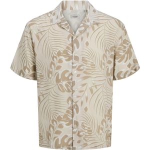 JJ Rebel Overhemd 'JREBBLOOM RESORT'  beige / lichtbeige / donkerbeige