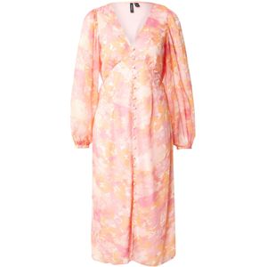 VERO MODA Blousejurk 'VMSMILLA'  mandarijn / pitaja roze / oudroze / wit