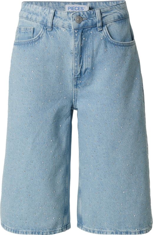 Pcnoel - Mw Lang Steentjes - Denim Short