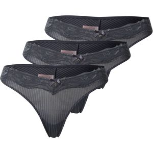 Boux Avenue Slip 'CHARLI'  donkergrijs / wit